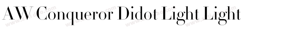 AW Conqueror Didot Light Light字体转换